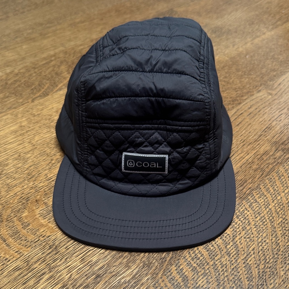 Coal Black Quilted Men's Hat